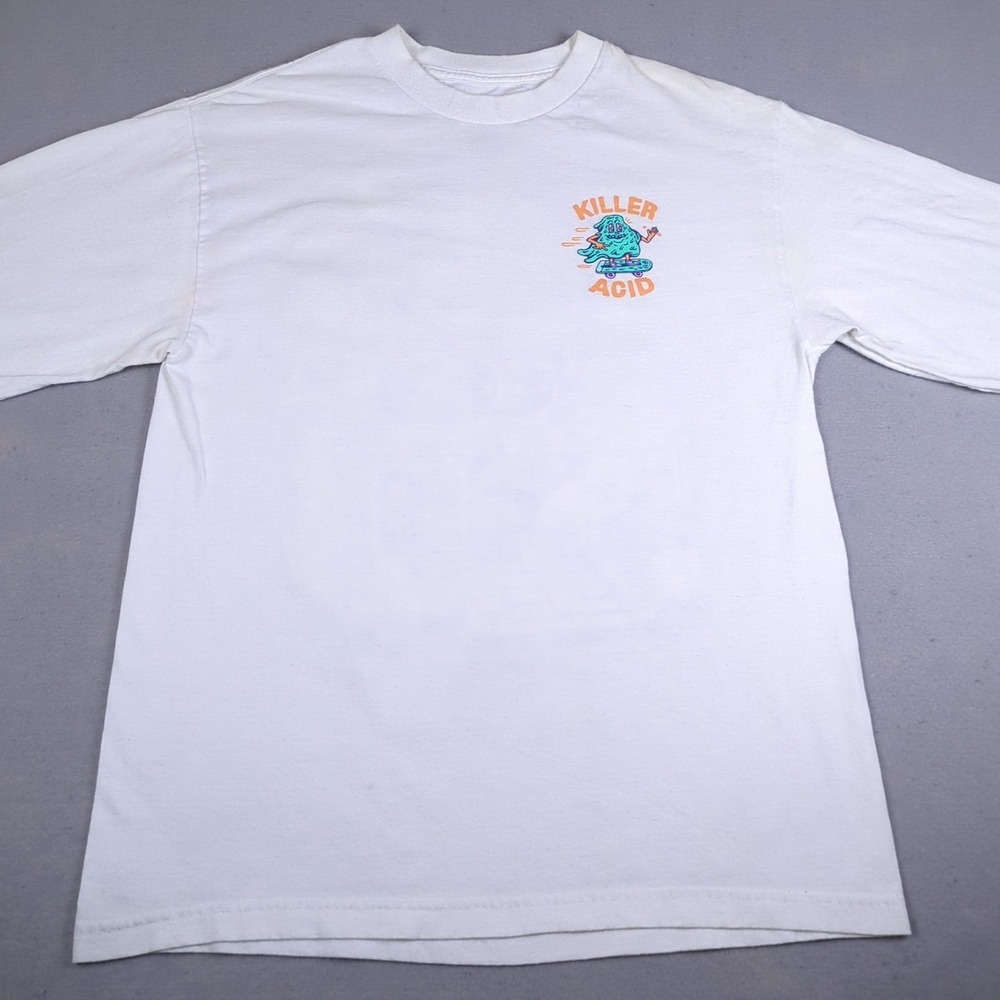 Killer Acid Spokhouse Shirt Mens Medium White Long Sleeve Skater Limited Edition